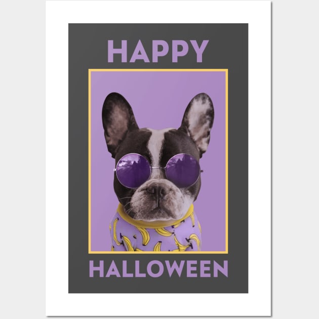 Happy Halloween Dog Meme Wall Art by Evlar